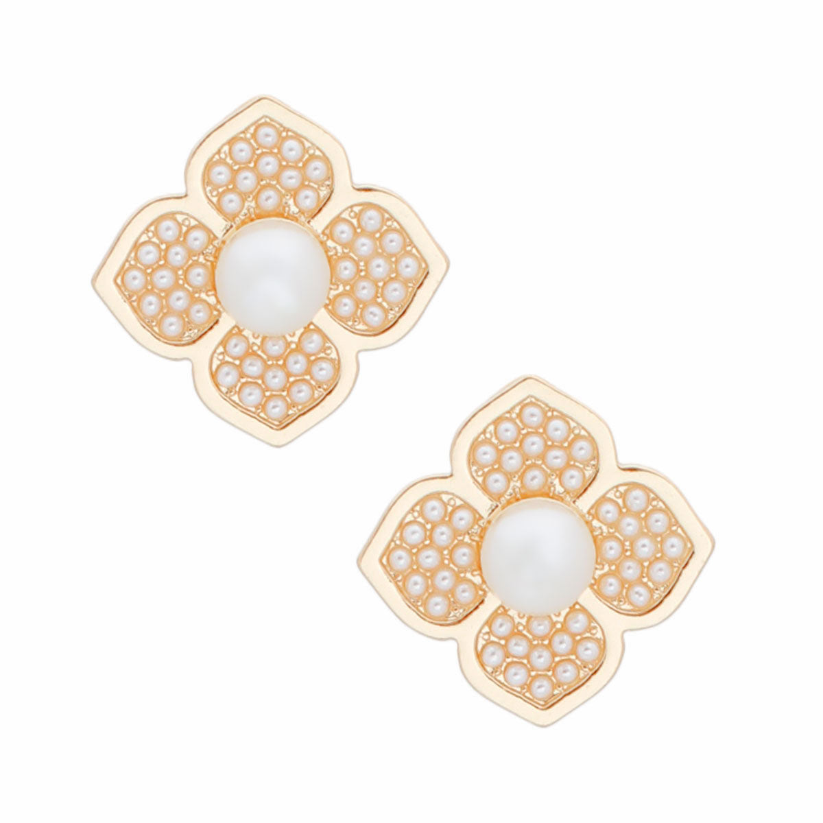 Pearlescent Bloom: Flower Studs