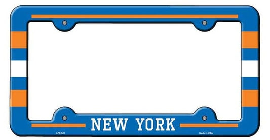 Blue and Orange License Plate Frame