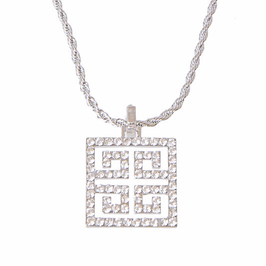 Sparkling Statement: Rhinestone Signature Pendant