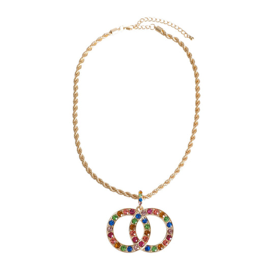 Rope Chain Royal Necklace - Multi Color