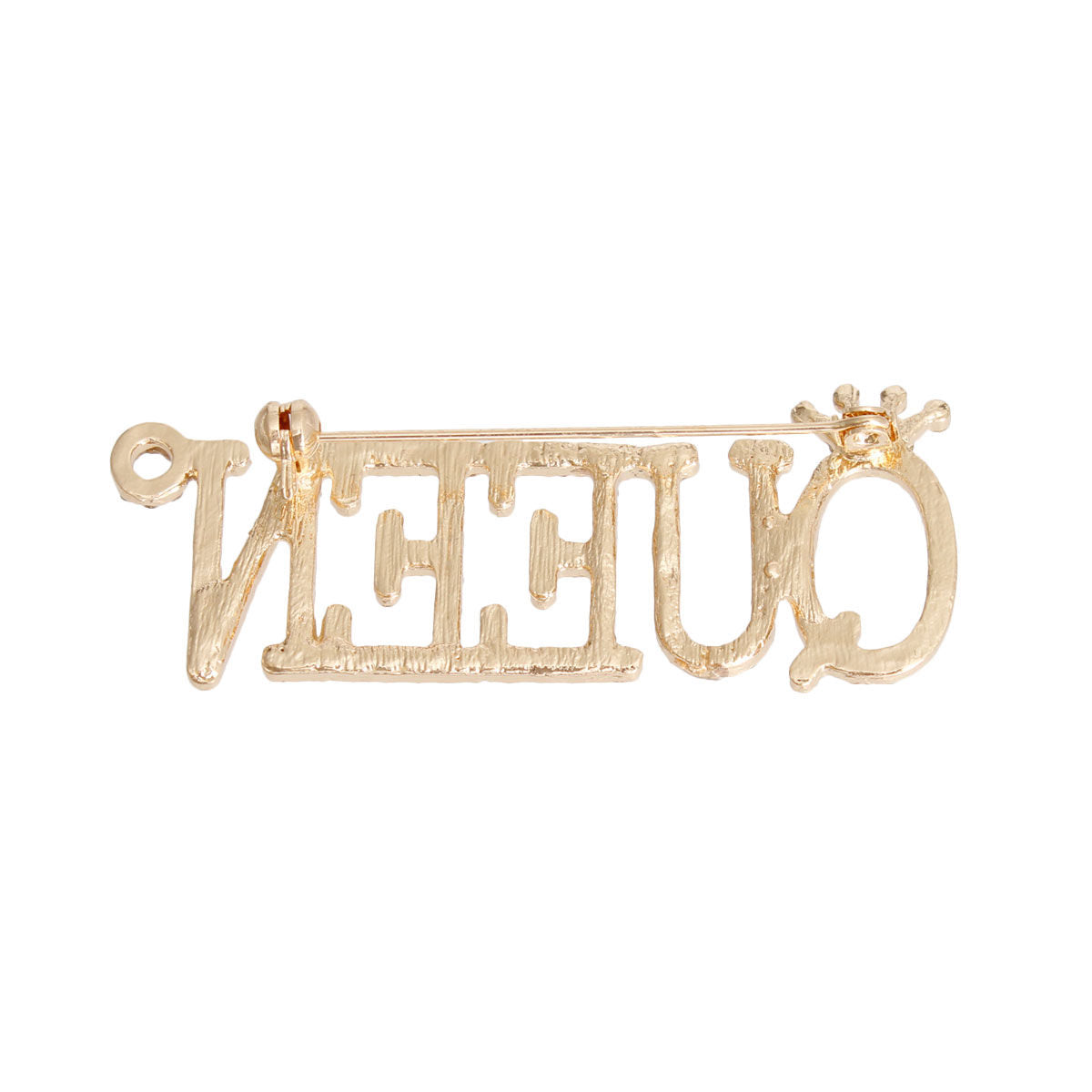 Gold Iced Queen Brooch