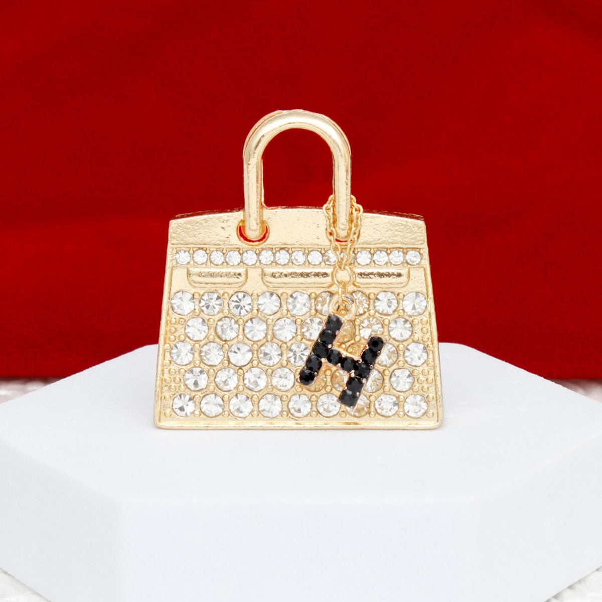 Brooch Gold Mini Iconic Handbag Parisian Pin