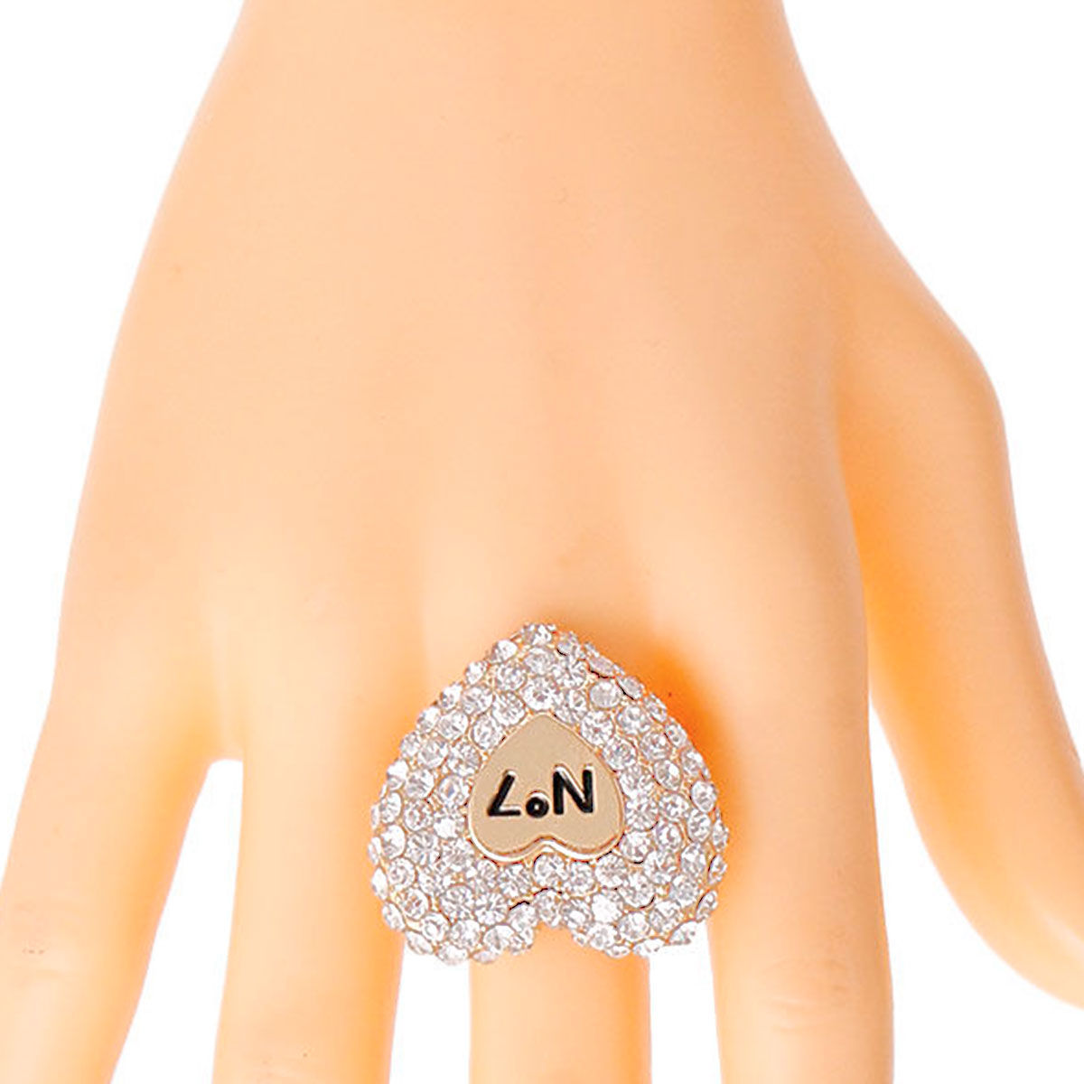 Gold No 7 Heart Ring