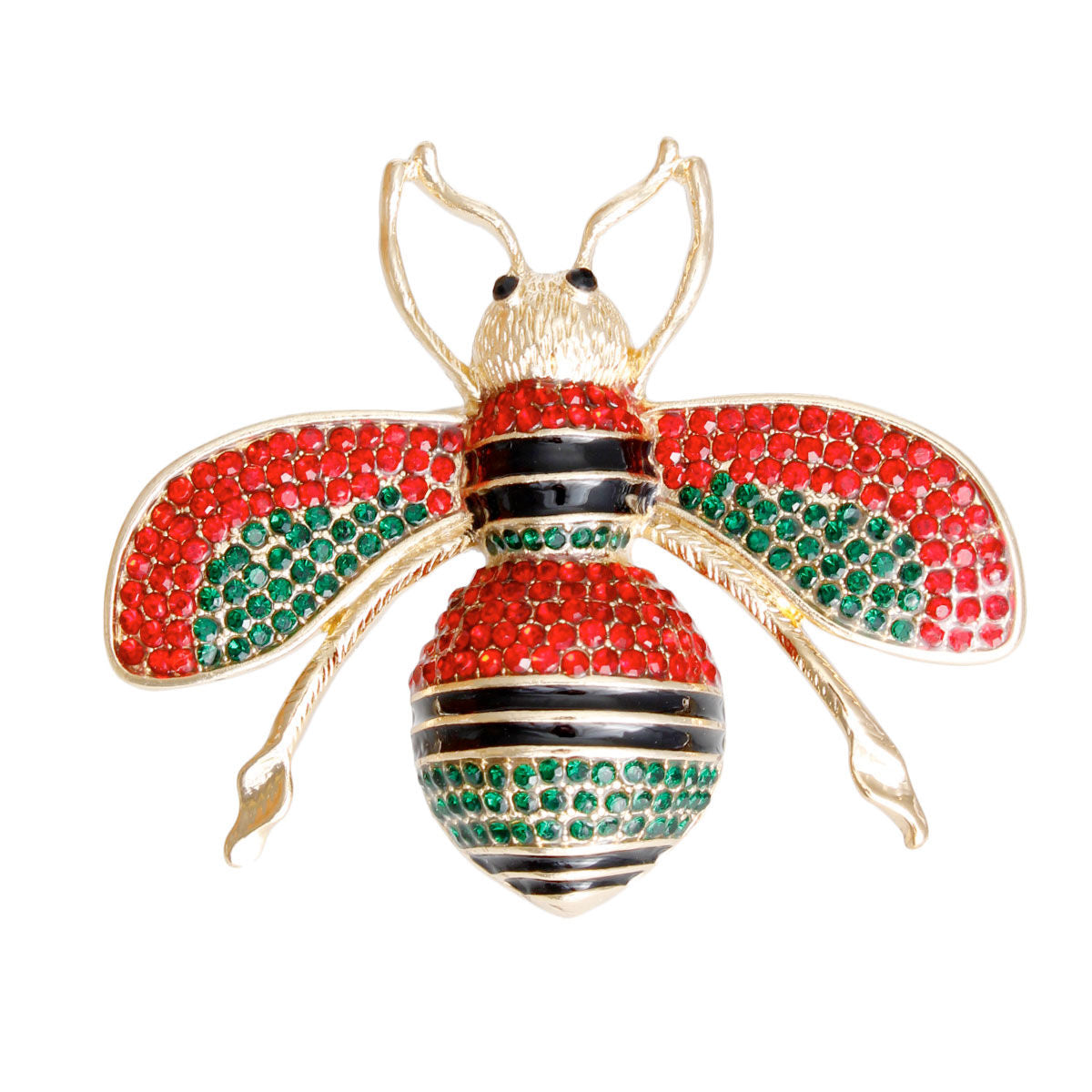 Polychromatic Rhinestone Bee Stretch Ring