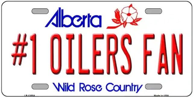 #1 Oilers Fan Novelty Metal License Plate Tag