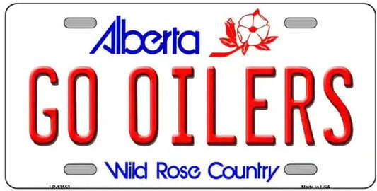 Go Oilers Fan Novelty Metal License Plate Tag