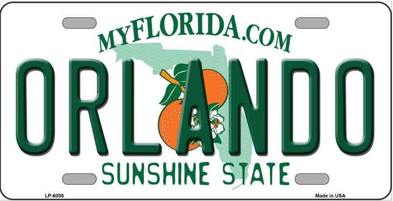Orlando Florida Novelty Metal License Plate