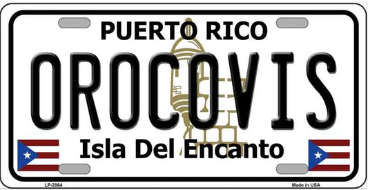 Orocovis Puerto Rico License Plate Style Sig