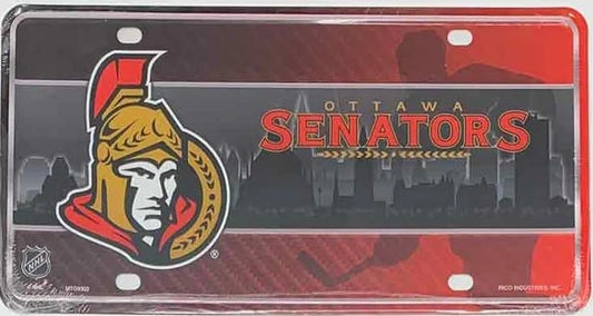 Ottawa Senators Metal Novelty License Plate Tag