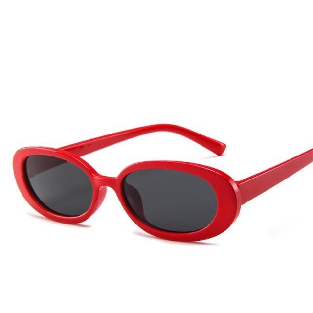 Oval Sunglasses For Women Retro Designer Glasses For  Women/Men Small Eyewear For Women Tiny Small 90s Sunglasses Women Polarized Retro Oval Sunglasses Tinted Glasses