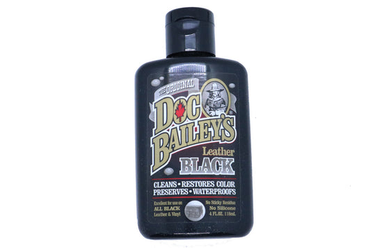 Bottle Front Doc Bailey's Leather Black Redye and Waterproof