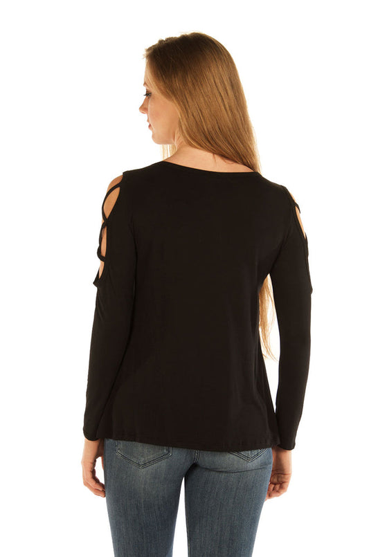 Back Of Devilish Raven Ladies Shirt