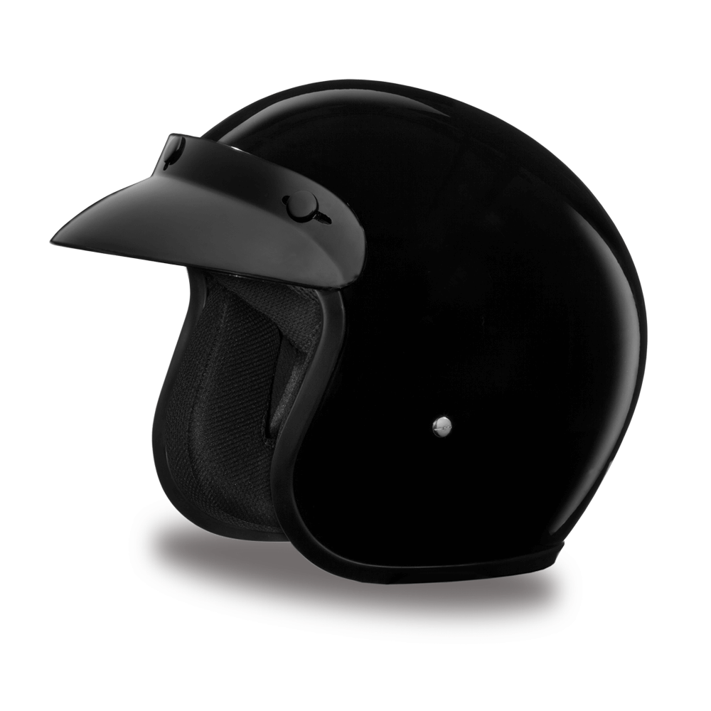 D.O.T. DAYTONA CRUISER - HI-GLOSS BLACK HELMET