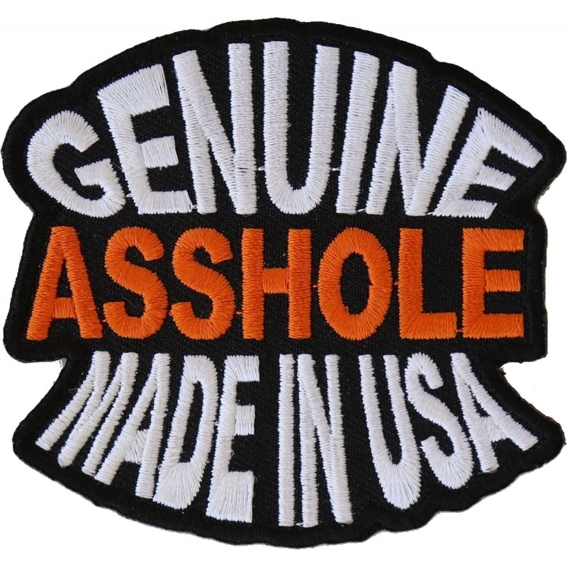  Genuine Asshole Made In USA Funny Naughty Iron on Patch