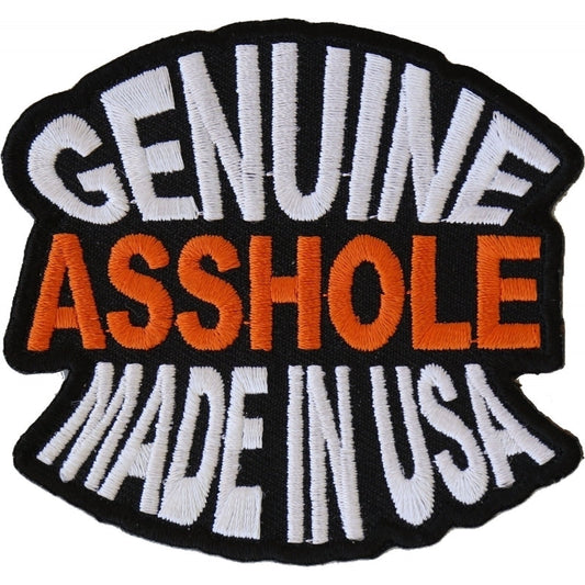  Genuine Asshole Made In USA Funny Naughty Iron on Patch
