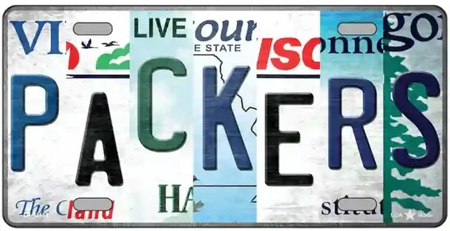 Packers Folk Art Novelty License Plate 