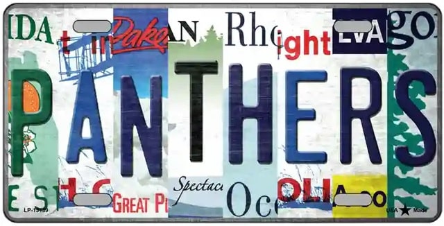 Panthers Strip Art License Plate