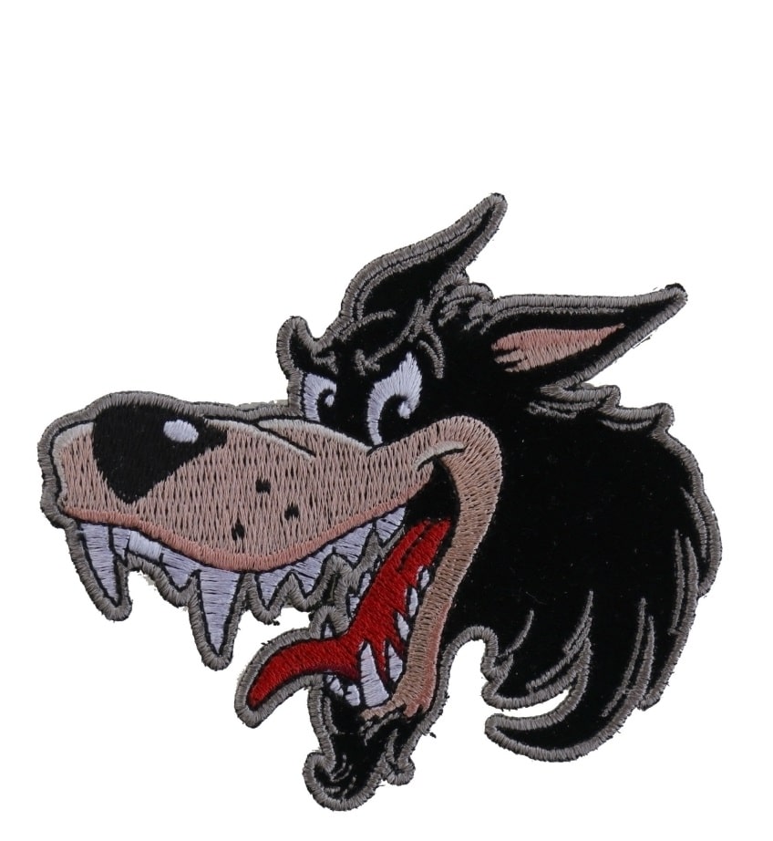 Cartoon Big Bad Wolf 4X4 Iron On Embroidered Patch