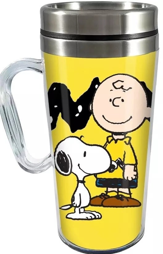 Charlie Brown and Snoopy Insulated Travel Mugs - Acrylic and Stainless Steel Drink Cup