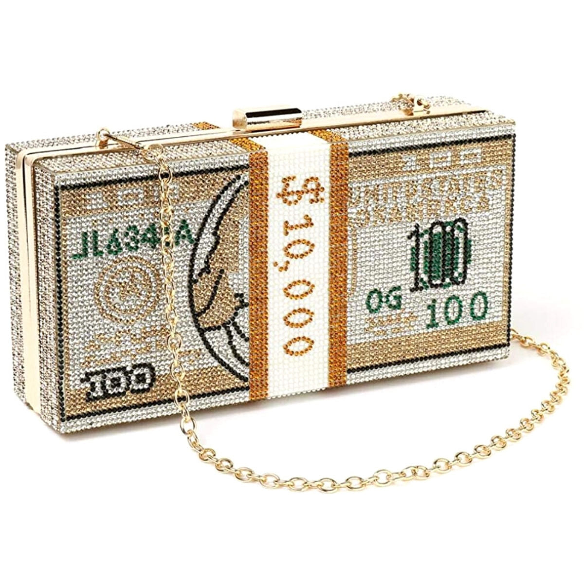 Gold Bling $10K Rectangle Clutch