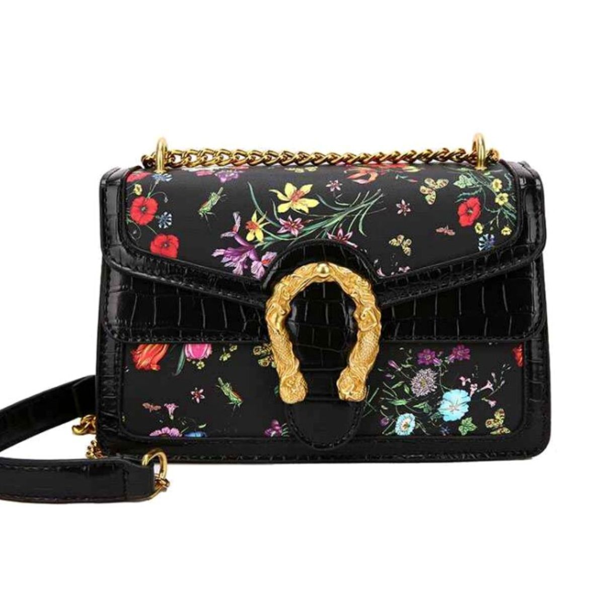 Floral Flair: Square Satchel