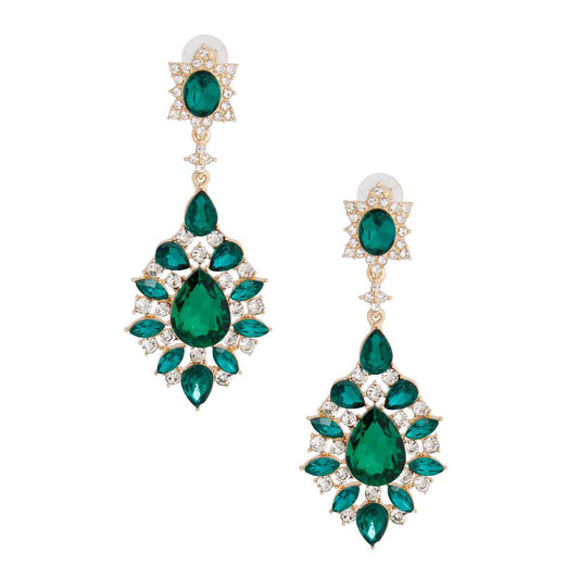 Teardrop Green Earrings