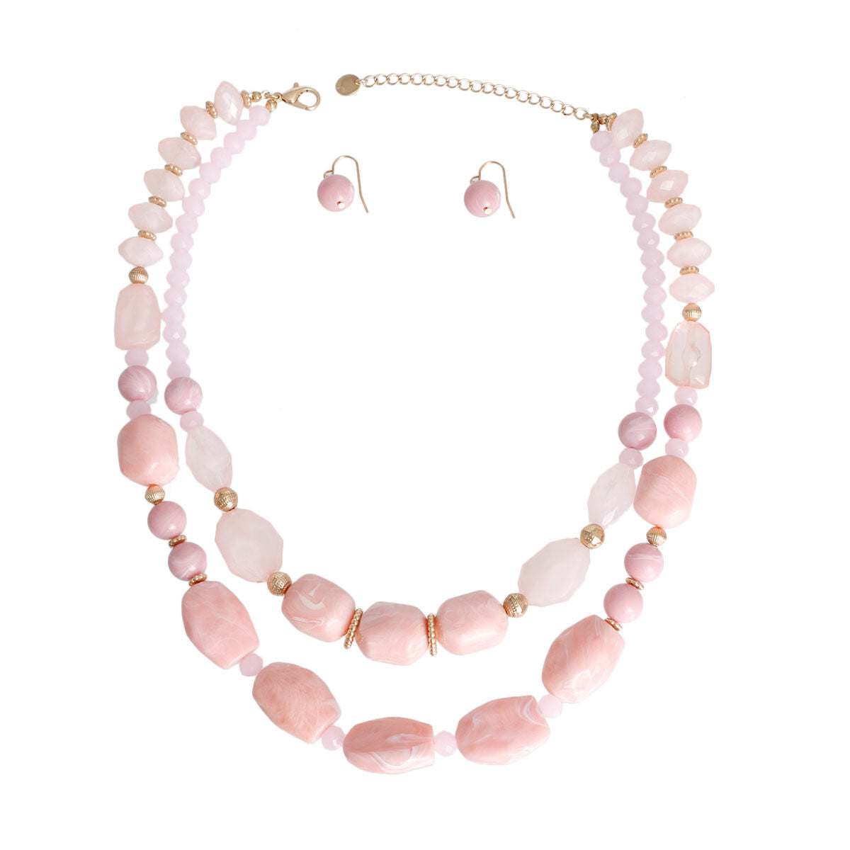 Light Pink Marbled Bead Set