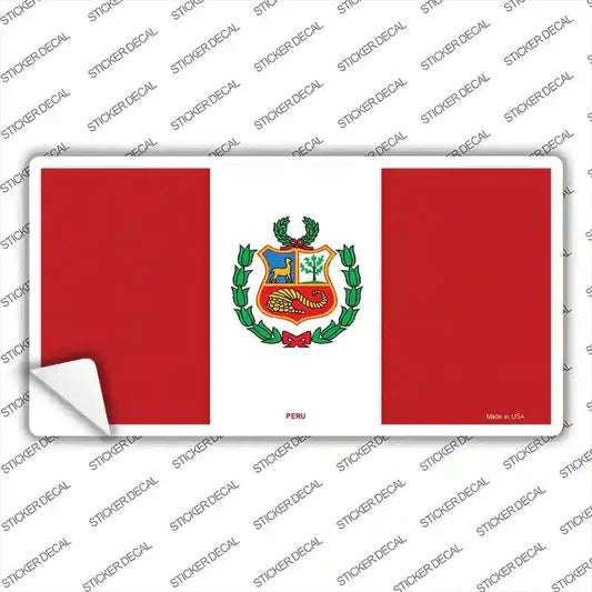 Peruvian Peru Flag Novelty Sticker Decal 