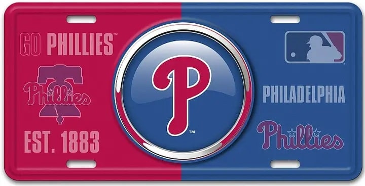 Philadelphia Phillies Bullseye License Plate