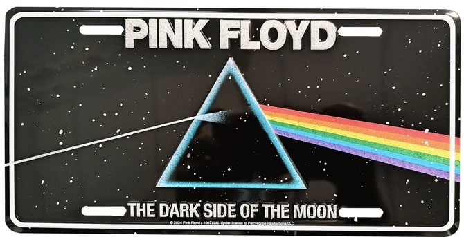 Pink Floyd Dark Side of the Moon License Plate Style Sign