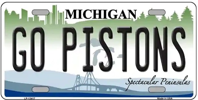 Go Pistons Novelty Novelty Michigan License Plate