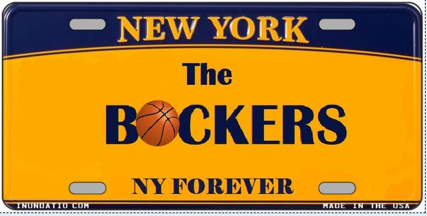 The Bockers NY Knicks Fan License Plate