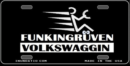 Volkswagen Funkingruven Black Vanity License Plate