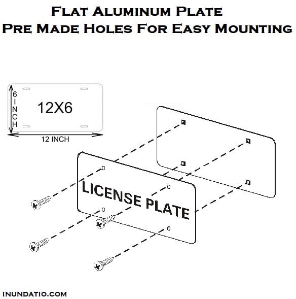 Mounting Instructions Alamo Texas License Plate