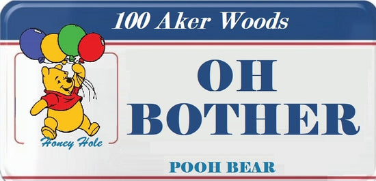 Oh Bother ! Winnie The Pooh License Plate