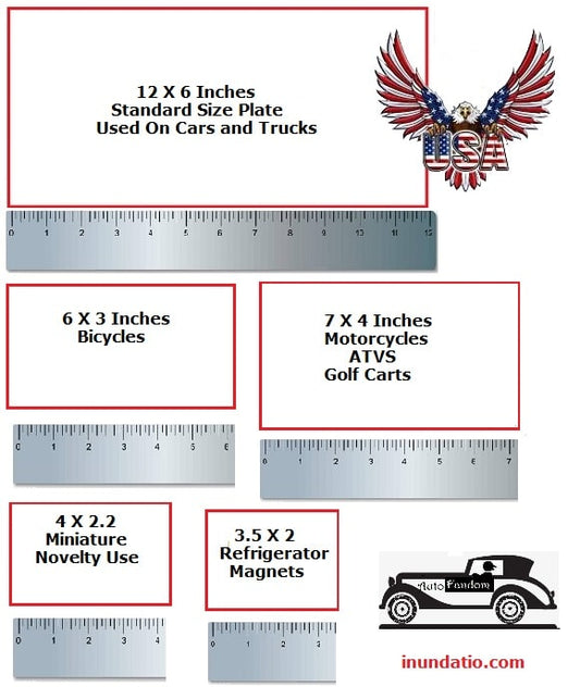 Vanity License Plate Sizes