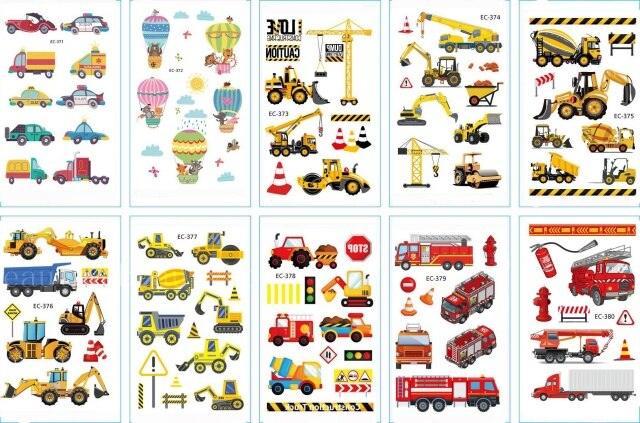 10pcs Dinosaur Sticker Temporary Tatoo Waterproof Colorful Elegant Children Tattoos