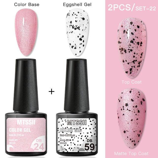 Luxury Gel Nail Polish Permanent Glossy Matte Egg Effect Elegant Stylish Eggshell Design For Women And Lady Nail Gel