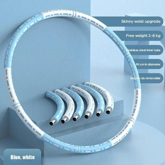 Professional Sports Fitness Hula Hoop Stainless Steel Elastic Thickened Foam Hula Hoop - Detachable Size Adjustable