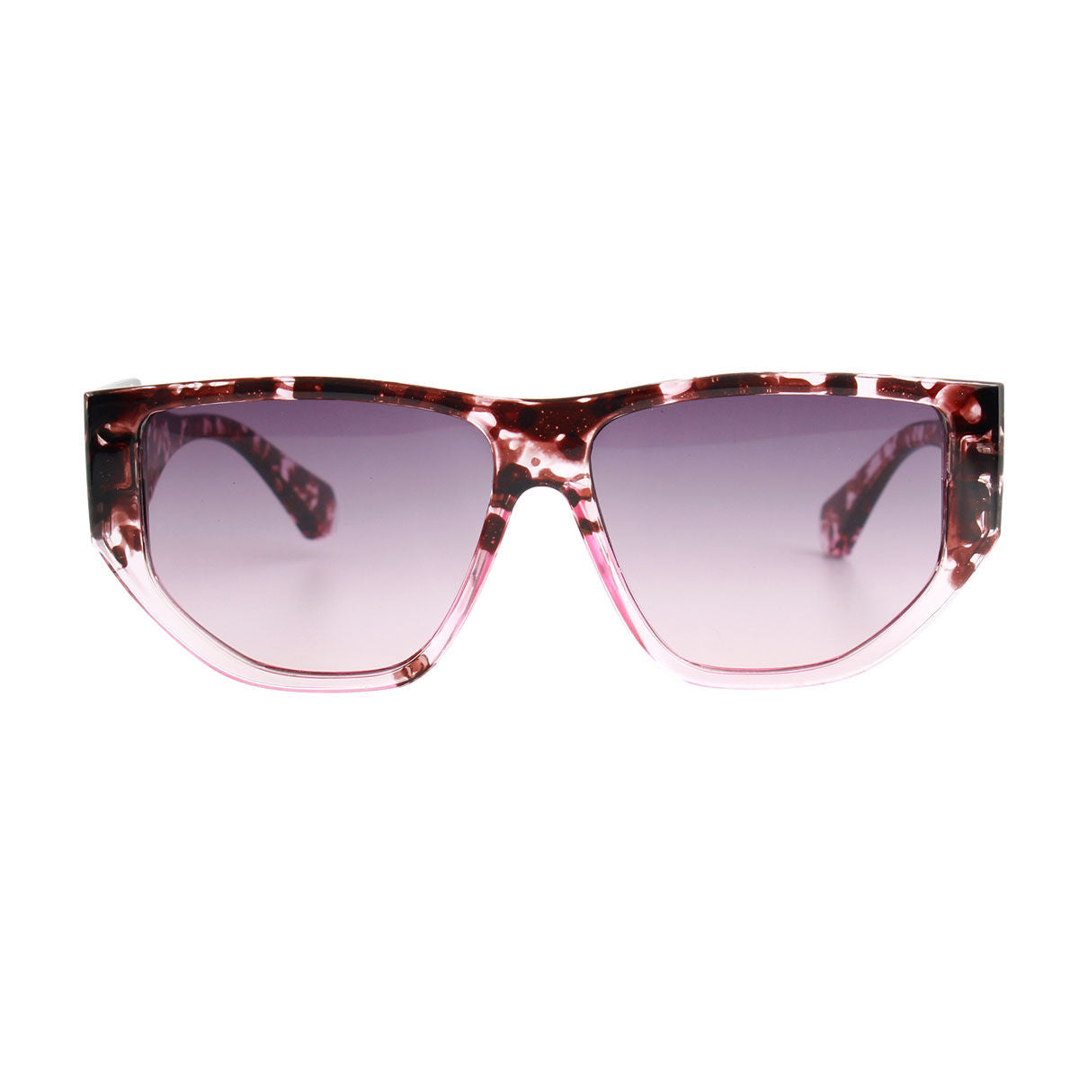 Pink Tortoise Geometric Sunglasses