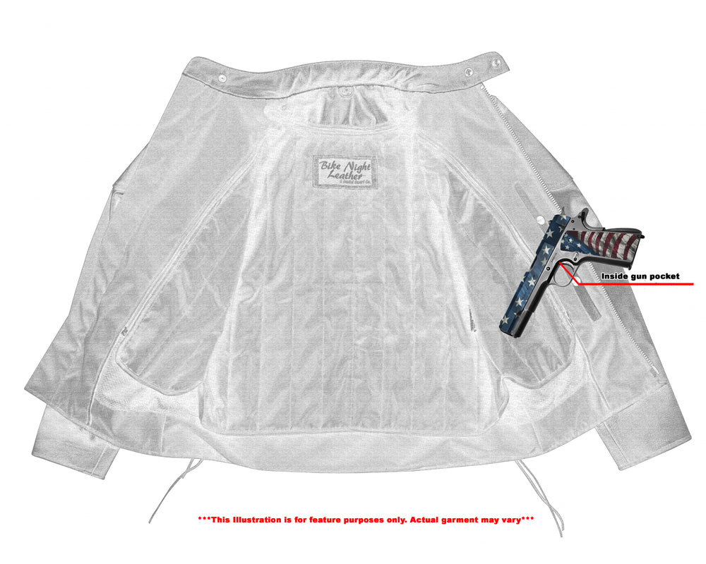 Xray Open View AM Knucklehead Premium Black Men’s Leather Motorcycle Jacket