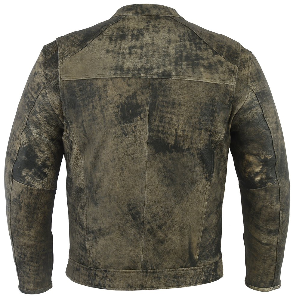 DS Men’s Antique Brown Motorcycle Cruiser Jacket