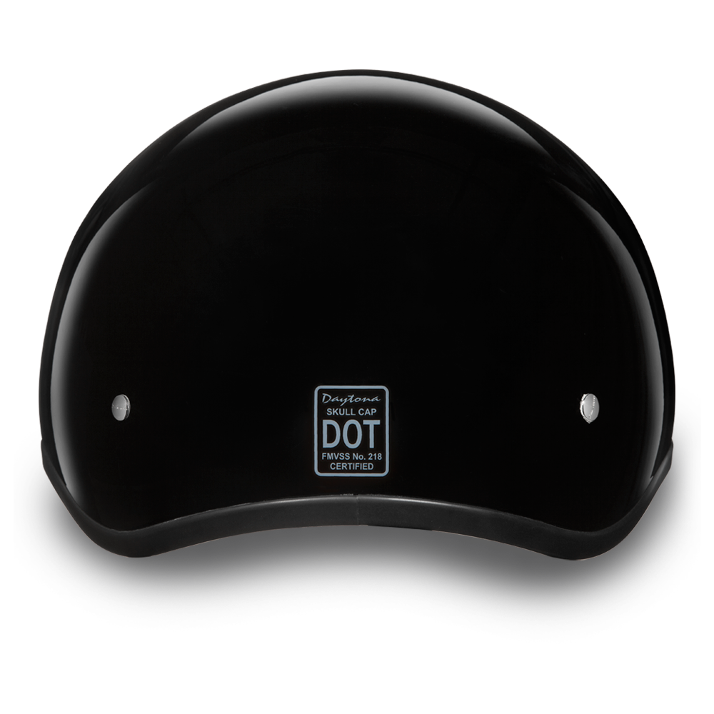 Rear View D.O.T. DAYTONA SKULL CAP - W/ BARBED WIRE HEART