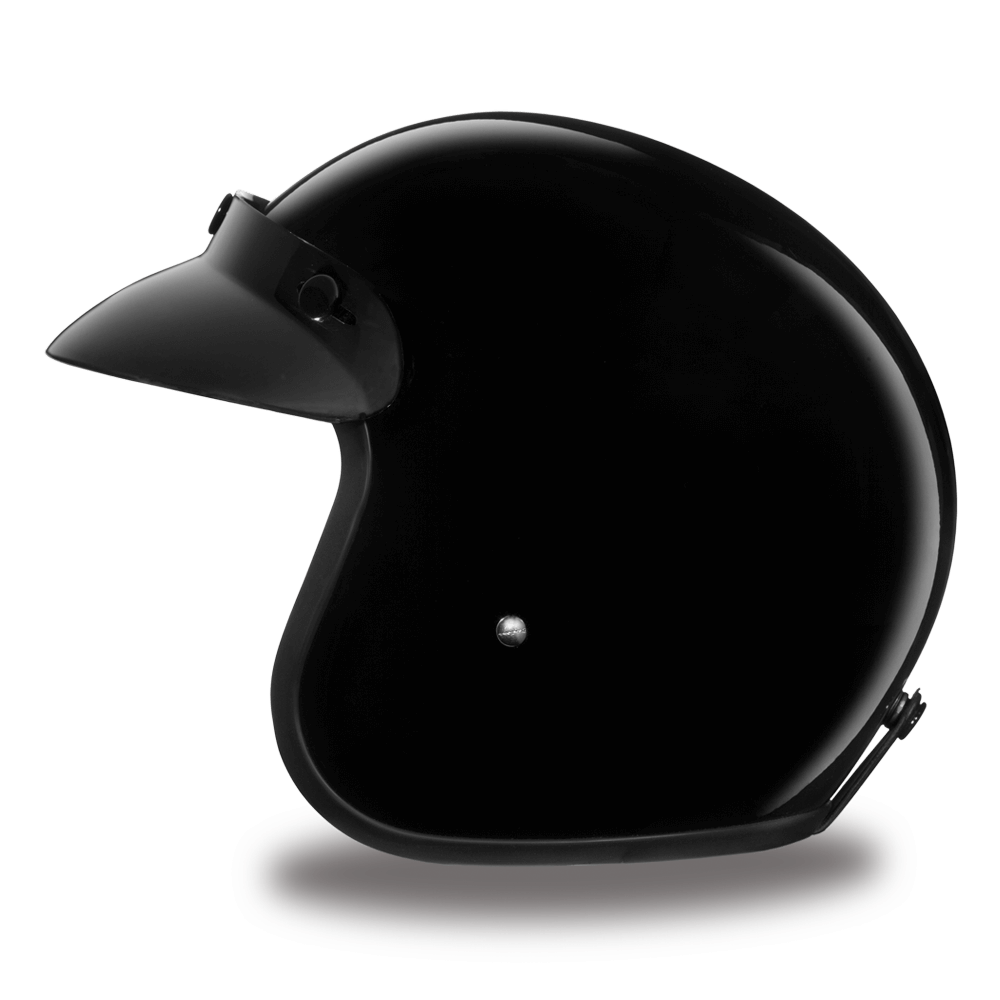 Right View  D.O.T. DAYTONA CRUISER - HI-GLOSS BLACK Helmet