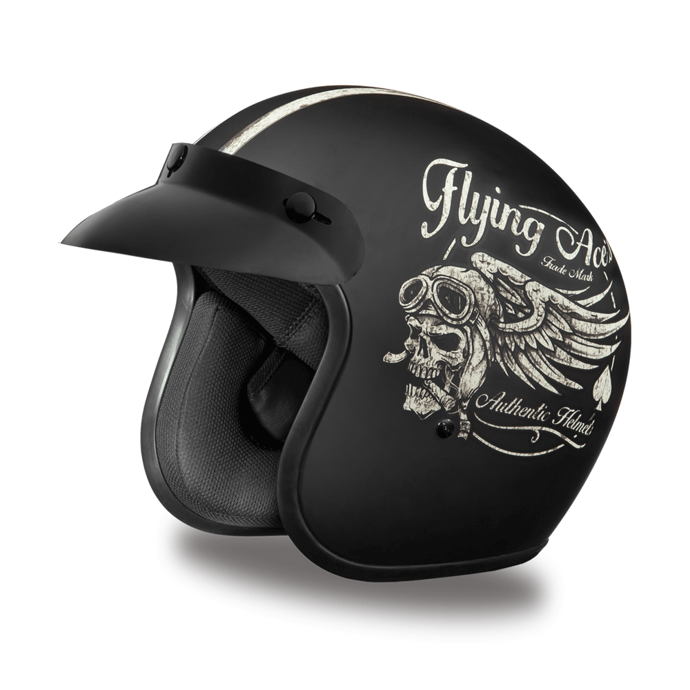 Left Angle D.O.T. DAYTONA CRUISER - W/ FLYING ACE'S HELMET