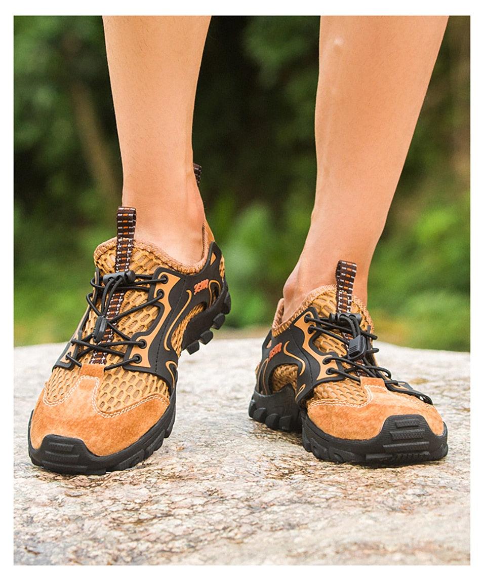 Quick Dry Men Sneakers Slip On Upstream Shoes Water Hiking Beach Surfing Shoes Sandals Barefoot Beach Sneakers Swim Boating Fishing Yoga Gym