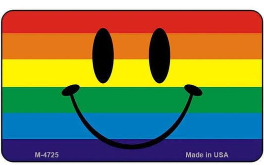 Smiley Face Rainbow Novelty Metal Magnet