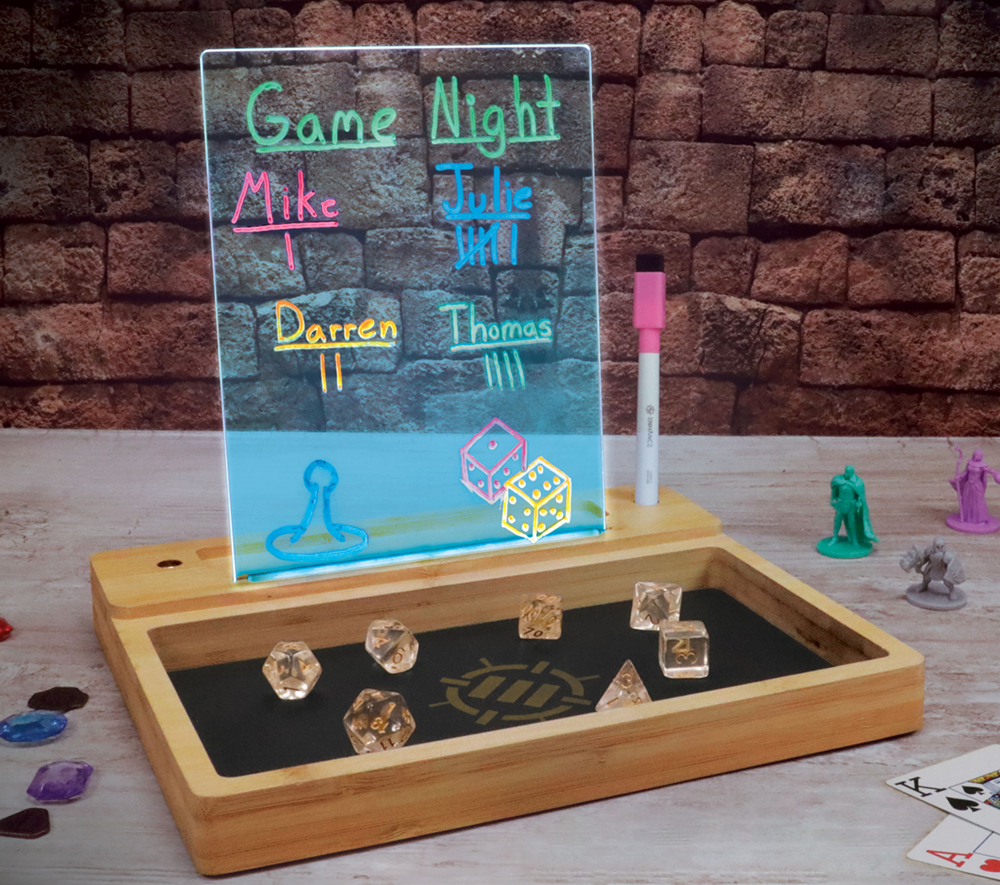 Enhance: Tabletop LED Writing Board & Dice Tray