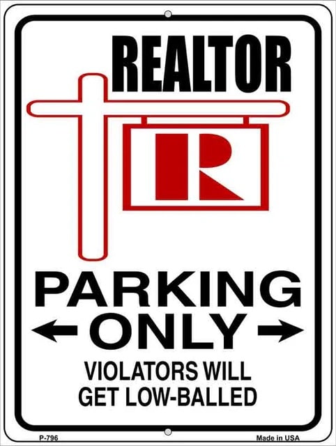 Realtor Parking Only Parking Sign