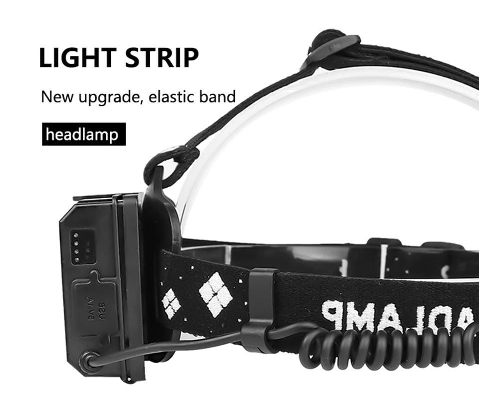 Rechargeable Adjustable Brightest Zoomable Powerful XHP160 LED Headlamp Waterproof Headlight  Power Bank 18650 Battery Headlamps For Hiking Camping Fishing Running